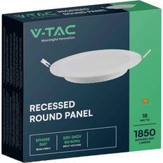 V-TAC Recessed Round Panel White Takplafond 22.1cm