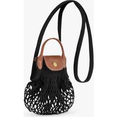 Longchamp Crossbody Bags Longchamp mini Le Pliage Filet net bag women pure cotton One Size Black