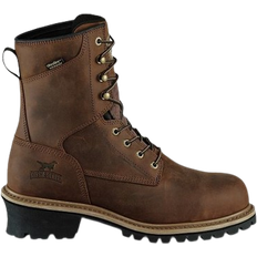 Anti-Slip Safety Boots Irish Setter Mesabi 8" Waterproof Leather Safety Toe Logger Boot