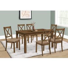 Rectangle Dining Tables Monarch Specialties Transitional Walnut 35.5x59"