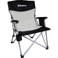 KingCamp Folding Director's Chair With Side Pocket Black/Gray