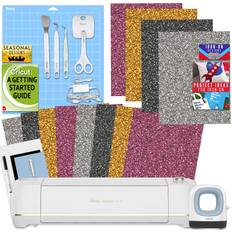 Arts & Crafts Cricut Explore Air 2 Machine with Glitter Iron-On Sampler Pack Tool Kit and EasyPress Mini Bundle
