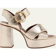 See by Chloé Shoes See by Chloé Lyna Metallic Crisscross Platform Sandals