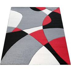 Paco Home Modern Abstract Geometric Contour Red