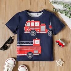 Patpat Children's Clothing Patpat Toddler Boy Vehicle Print Short-Sleeve Tee