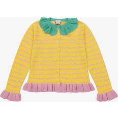 Cardigans Stella McCartney Kids Girls Yellow Pineapple Knit Cardigan