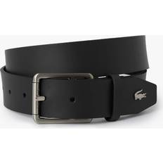 Lacoste Belts Lacoste mens Buckle W/Croc Detailing Belt, Black