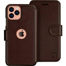 Apple iPhone 11 Pro Wallet Cases LUPA iPhone 11 Pro Wallet Case -Slim iPhone 11 Pro Flip Case with Credit Card Holder, iPhone 11 Pro Wallet Case for Women & Men, Faux Leather i Phone 11 Pro Purse Cases, Chocolate Brown