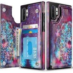 Wallet Cases HianDier Wallet Case for Galaxy Note 10 Plus Slim Protective Case with Credit Card Slot Holder Flip Folio Soft PU Leather Magnetic Closure Cover for 2019 Samsung Galaxy Note 10 5G, Mandala