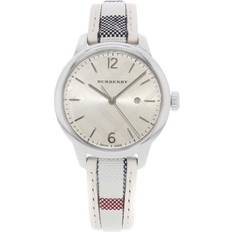 Burberry Watches Burberry The Classic Round Silver Guilloche Ladies BU10113