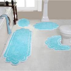 Turquoise Non-Slip Bath Mats WEAVERS INC Allure Collection