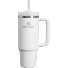White Travel Mugs Stanley Quencher H2.0 FlowState Frost 30fl oz