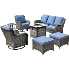 Synthetic Rattan Outdoor Lounge Sets Ovios New Kenard