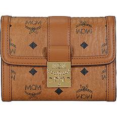 Wallets & Key Holders on sale MCM Tracy Trifold Wallet In Visetos - COGNAC - SML
