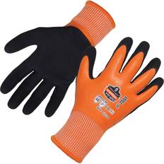 L Work Gloves Ergodyne unisex adult ANSI A5 Coated Waterproof CR Gloves, Orange, Pack of