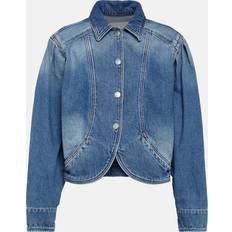 XXXS Outerwear Isabel Marant Valette cropped denim jacket blue