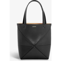 Suede Handbags Loewe Puzzle mini tote bag black no size