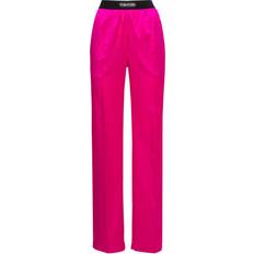 Silk Pants & Shorts Tom Ford High-rise silk-blend satin pants pink