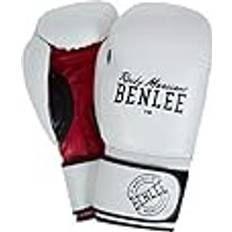 benlee Boxing Gloves Faux Leather Carlos, Color:White/Black/red, Size:14 oz