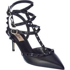 Valentino Shoes Valentino Rockstud Caged Leather Ankle Strap Pump