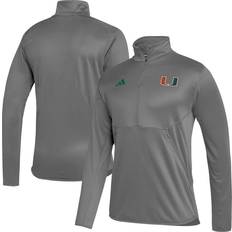 Adidas Jackets & Sweaters adidas Men's Gray Miami Hurricanes 2023 Sideline Aeroready Half-Zip Top Gray