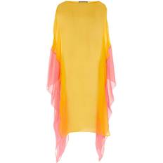 Gucci Dresses Gucci Two-Tone Silk See-Through Caftan Multicoloured
