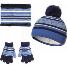 N'Polar Kids' Knitted Hat, Scarf, and Gloves NPolar Kids Knitted Hat Scarf Gloves BLU