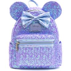 Loungefly Disney Minnie Mouse Purple Sequin Celebration Mini Backpack