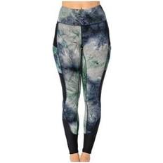 Horseware Riding Helmets Horseware Ladies Silcon Riding Tights Green/Navy Tie Dyed