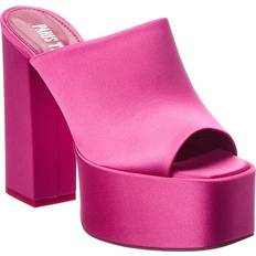 Pink Heeled Sandals Paris Texas Sasha Satin Platform Sandal