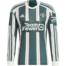 Adidas Manchester United FC Game Jerseys adidas 2023-24 Manchester United Men's Stadium Away Long-Sleeve Jersey