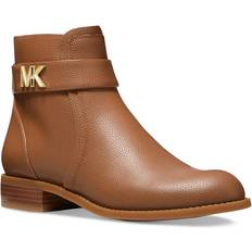 Block Heel Ankle Boots Michael Kors Jilly Flat - Luggage