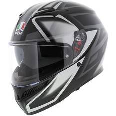 AGV Aufklappbare Helme Motorradausrüstung AGV K3 COMPOUND Integralhelm matt schwarz-grau