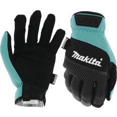 Makita Work Clothes Makita Unisex Open Cuff Flexible Protection Utility work gloves, Teal/Black