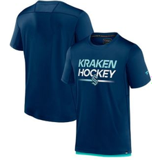 Sports Fan Apparel Fanatics Men's Branded Deep Sea Blue Seattle Kraken Authentic Pro Tech T-shirt Deep Sea Blue
