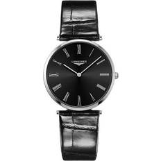 Longines Unisex Wrist Watches Longines La Grand Classique Black Black Leather L4.755.4.51.2