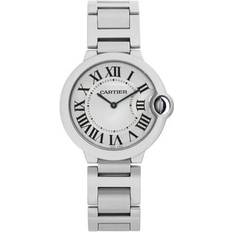 Cartier Unisex Wrist Watches Cartier Ballon Bleu 36 Silver Guilloche Roman W69011Z4