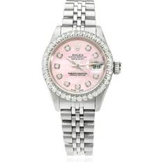 Rolex Uhren Rolex Datejust Custom Pink MOP Natural Diamond Bezel Band 26mm