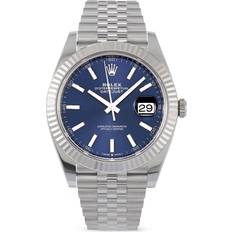 Rolex Watches Rolex 2023 unworn Datejust 41mm steel/White Gold One Size BLUE