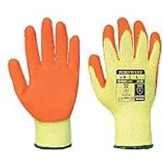 Portwest Work Clothes Portwest Klassischer Grip Handschuh Latex, Größe: S, Farbe: Orange, A150ORRS