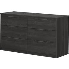 Gray Dressers South Shore Hourra 6-Drawer Double Dresser