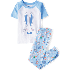 Nightwear Children's Clothing The Children's Place Easter Bunny Snug Fit Cotton Pajamas - Blue