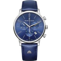 Maurice Lacroix Men Wrist Watches Maurice Lacroix 'Eliros' Silver and Blue Chronograph Swiss
