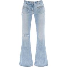 Low Waist - Women Pants & Shorts Palm Angels Low Rise Bootcut Jeans - Light Blue/Brown