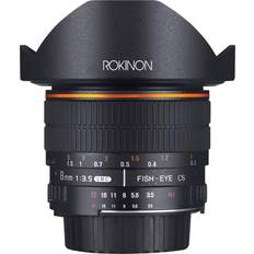 Rokinon Canon EF Camera Lenses Rokinon 8mm F3.5 HD Fisheye for Canon EF