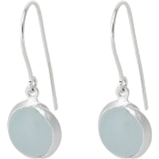 Pernille Corydon Aura Earhooks - Silver/Blue/Quartz