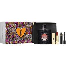 Yves Saint Laurent Herren Geschenkboxen Yves Saint Laurent Black Opium 2023 Gift Set EdP 100ml + Lipstick + Mascara + Pouch