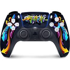 Ps5 cover TACKY DESIGN PS5 Skater Skin For PS5 CONTROLLER SKIN Black, Vinyl 3M Stickers ps5 controller cover Decal Full wrap ps5 skins