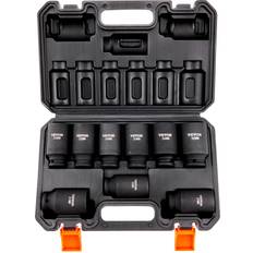 Hand Tools Vevor & 3/8 inch Deep Socket Set Metric 9-Pc to 90-Pc 6-Point Cr-Mo Steel Auto Repair Easy-Read Rugged Build