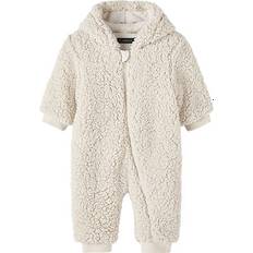 Polyester Fleece-Bekleidung Name It Baby NbnMazie Teddy Fleece Overall - Moonbeam
